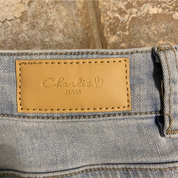 Charlie B Cropped and Cuffed Pants. Soft Fabric. Light Wash. - Picture 11 of 14